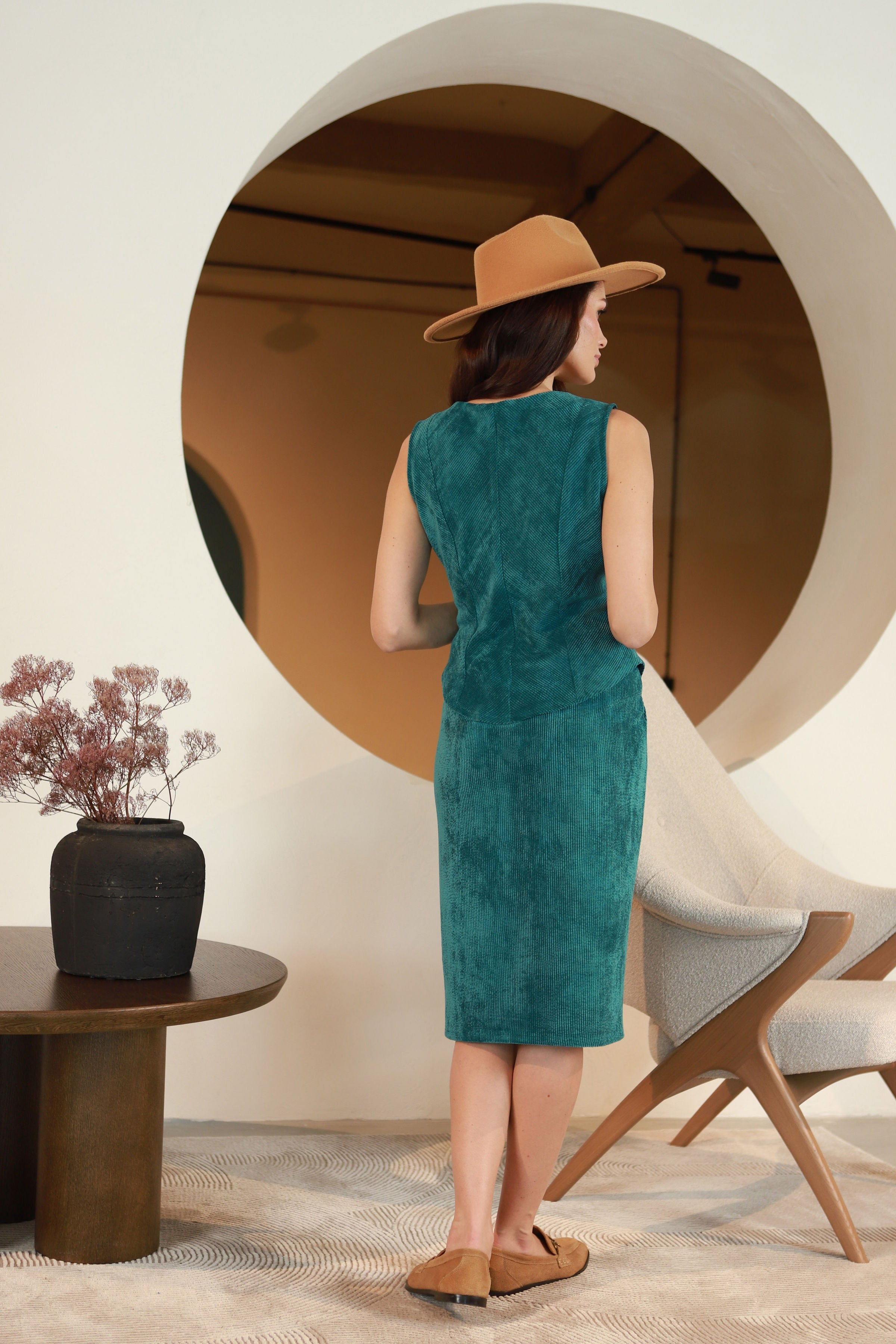 Lega velvetinė liemenė "Siena Turquoise Velvet"