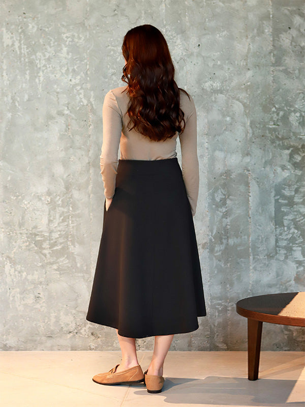 Lega medvilninis sijonas su pūkeliu iš vidaus "Bertha Black"