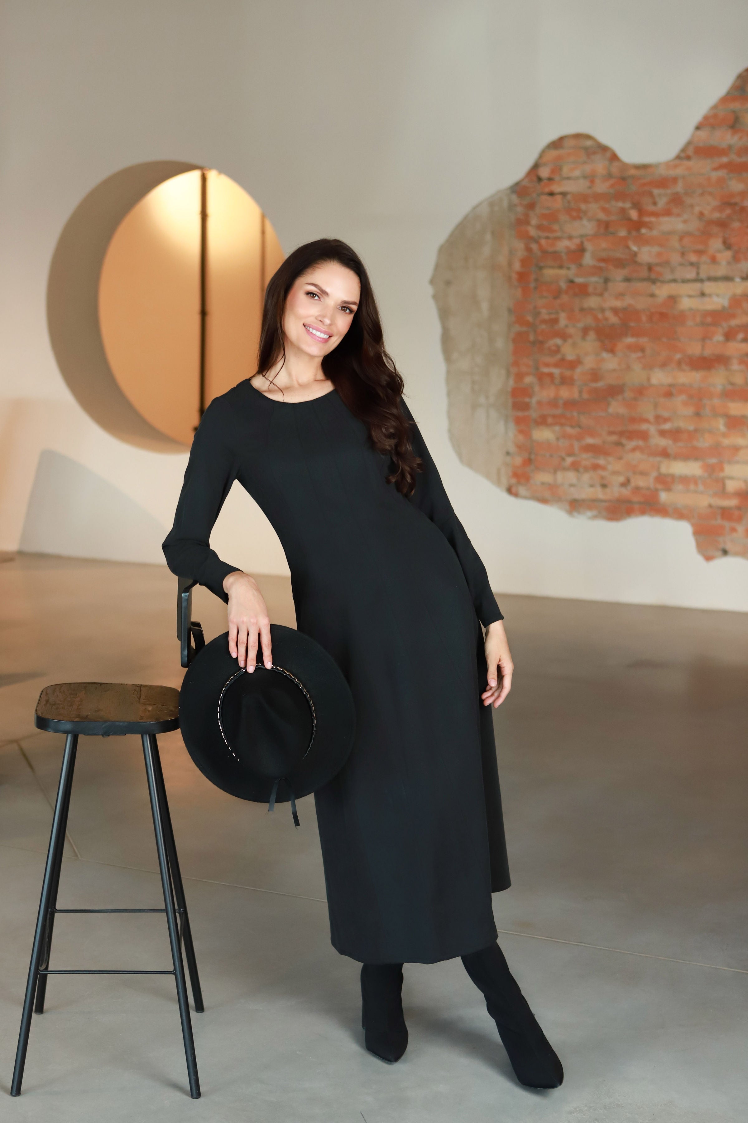 Lega įliemenuota suknelė "Ruber Graphite Black"