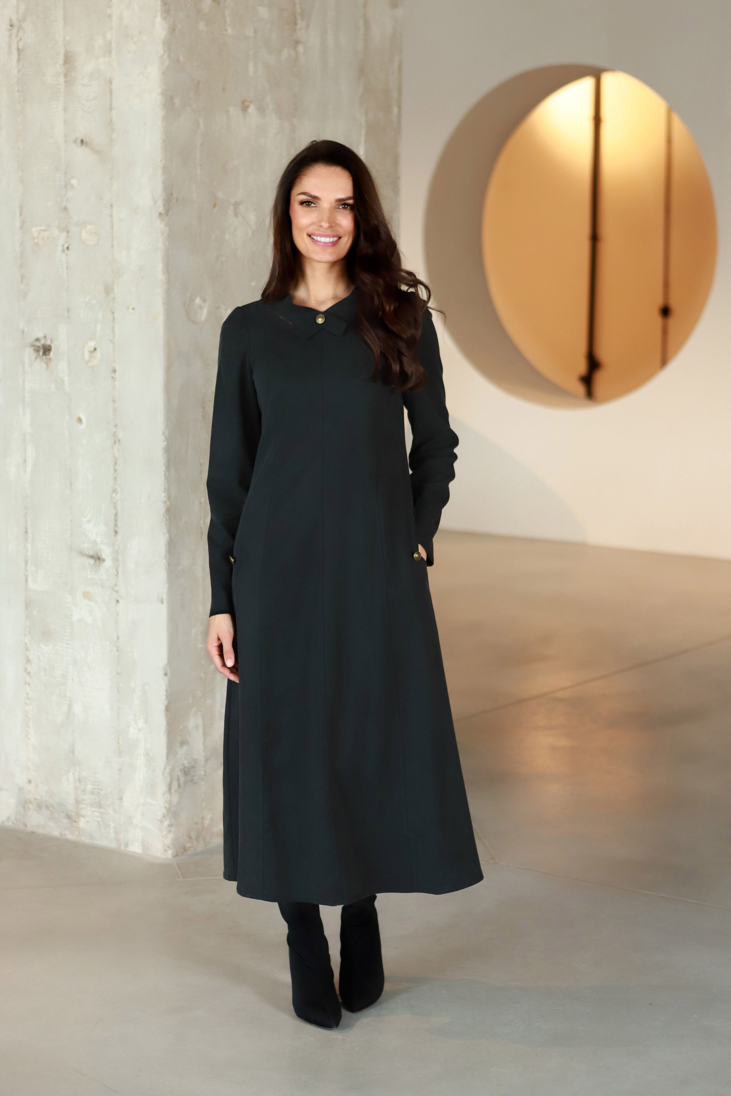 Lega midi suknelė "Francesca Graphite Black"