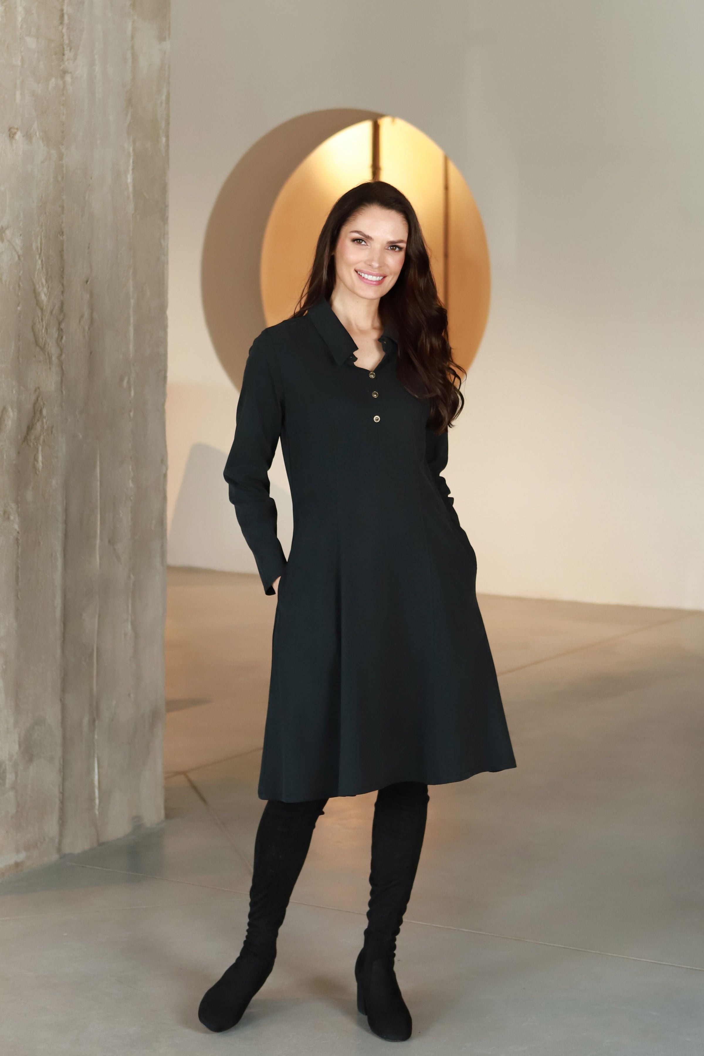 Lega įliemenuota suknelė "Michelle Graphite Black"