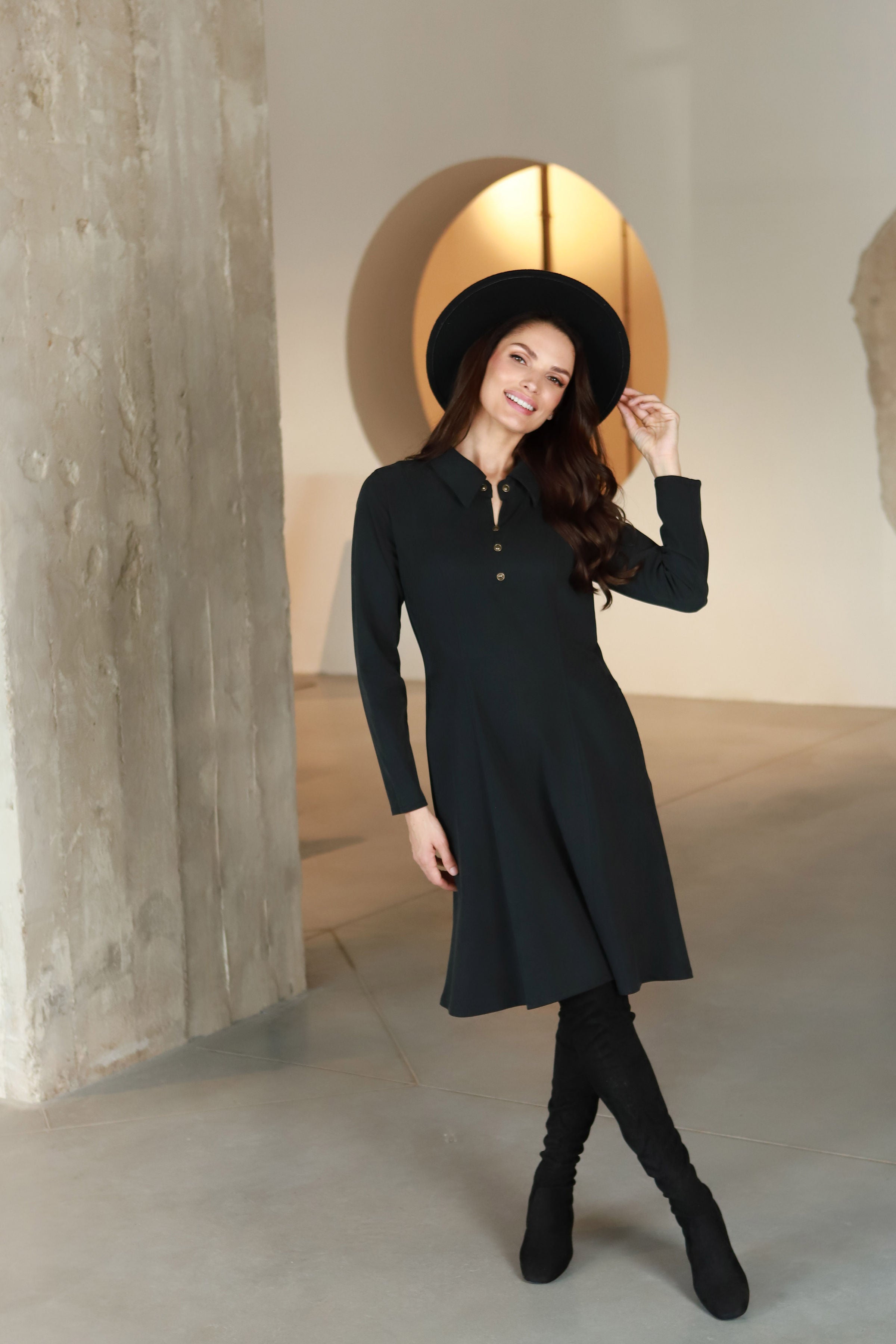 Lega įliemenuota suknelė "Michelle Graphite Black"