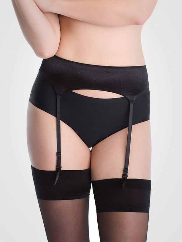 Julimex Smooth Shiny Garter Belt Orchid Black Doti Julimex Smooth Shiny Garter Belt Orchid Black Doti