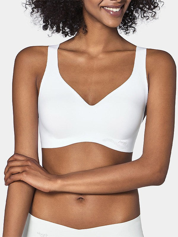 Sloggi мягкий бесшовный push up бюстгальтер без косточек "Zero Feel Bralette White"