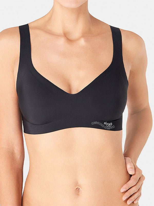 Sloggi мягкий бесшовный push up бюстгальтер без косточек "Zero Feel Bralette Black"