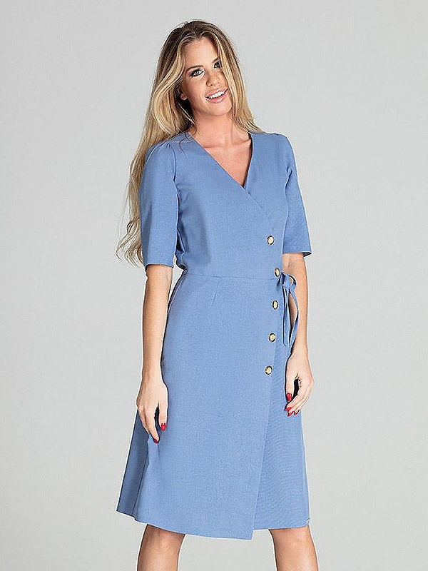 Figl Wrap Dress Paulina Blue