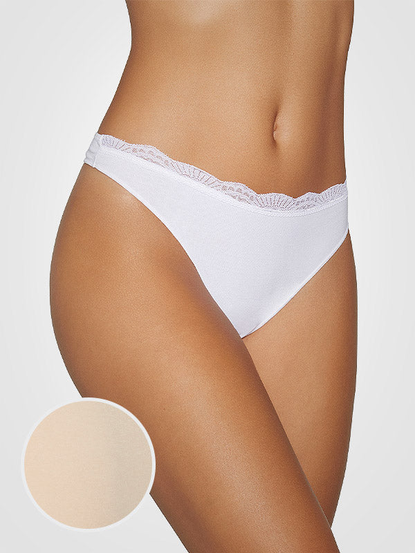 Ysabel Mora Cotton Thong Elody Nude