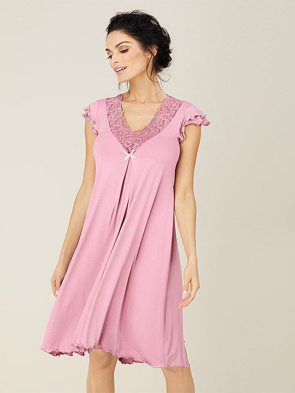 Lega Viscose Chemise Terra Dusty Pink