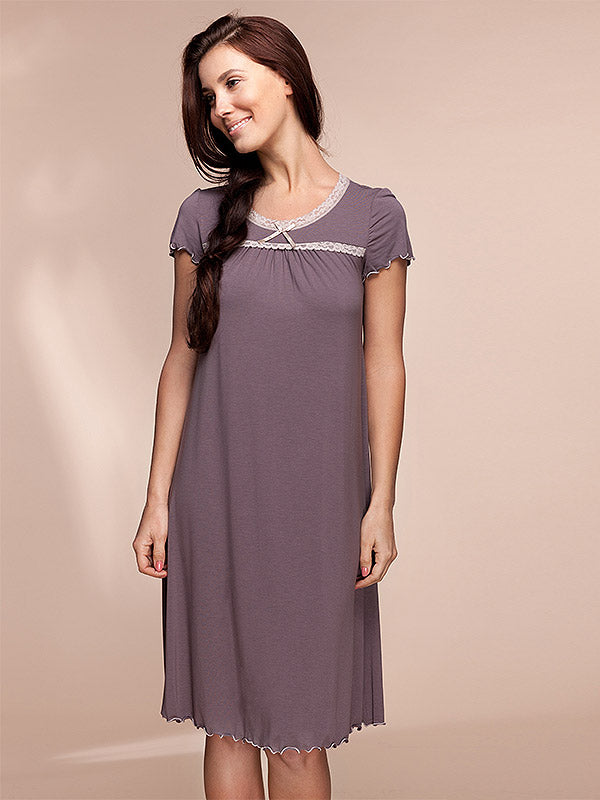 Lega Viscose Chemise Polina Cocoa