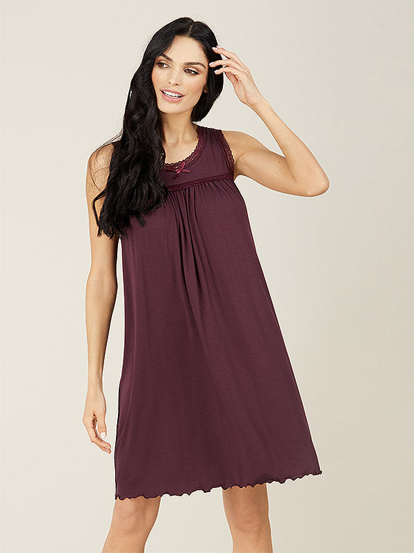 Lega Viscose Chemise Merita Wine