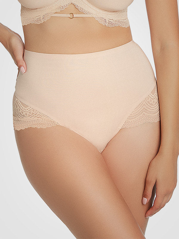 Esotiq High-waist Lace Panty Breath Nude