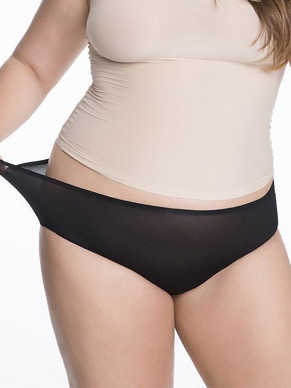 Julimex супер эластичные безшевные трусики с завышенной талией "Flexi-One Maxi Black"
