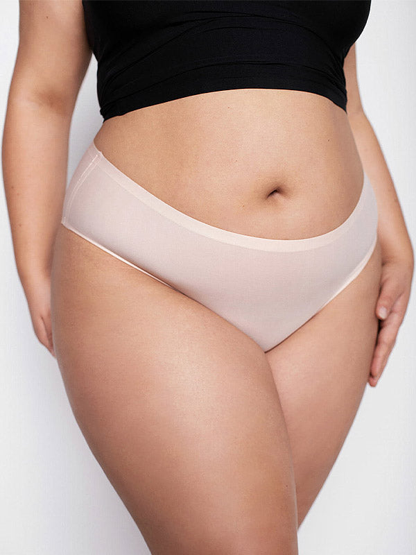 Julimex супер эластичные безшевные трусики с завышенной талией "Flexi-One Plus Size Maxi Nude"