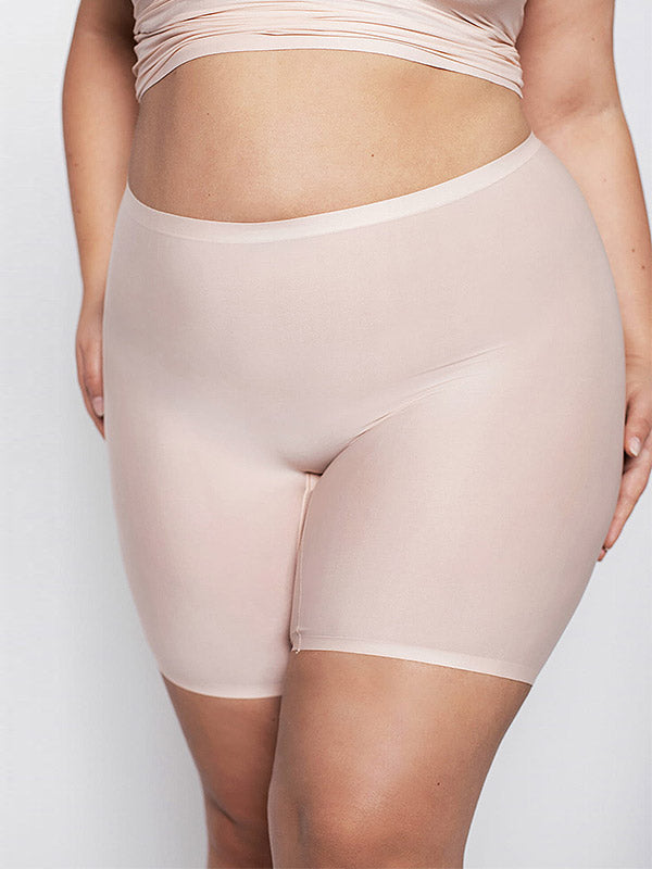 Julimex Stretchy Laser-cut High-waist Shorts Flexi-One Nude