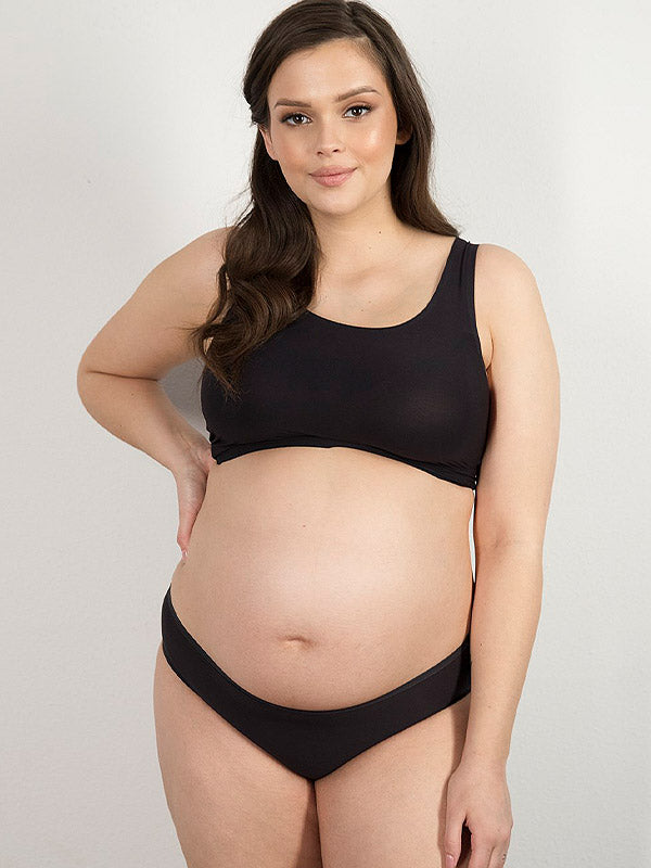 Julimex эластичные безшовные трусики для беременных "Flexi-One Mama Black"