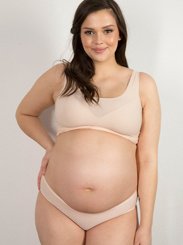 Julimex эластичные безшовные трусики для беременных "Flexi-One Mama Nude"
