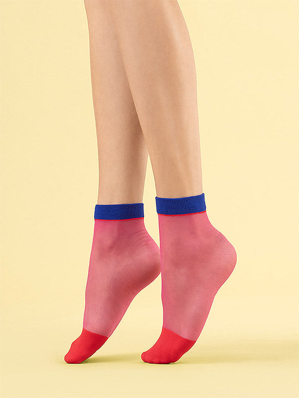 Fiore Socks Sundet Glow 8 Den Fuchsia - Red - Blue