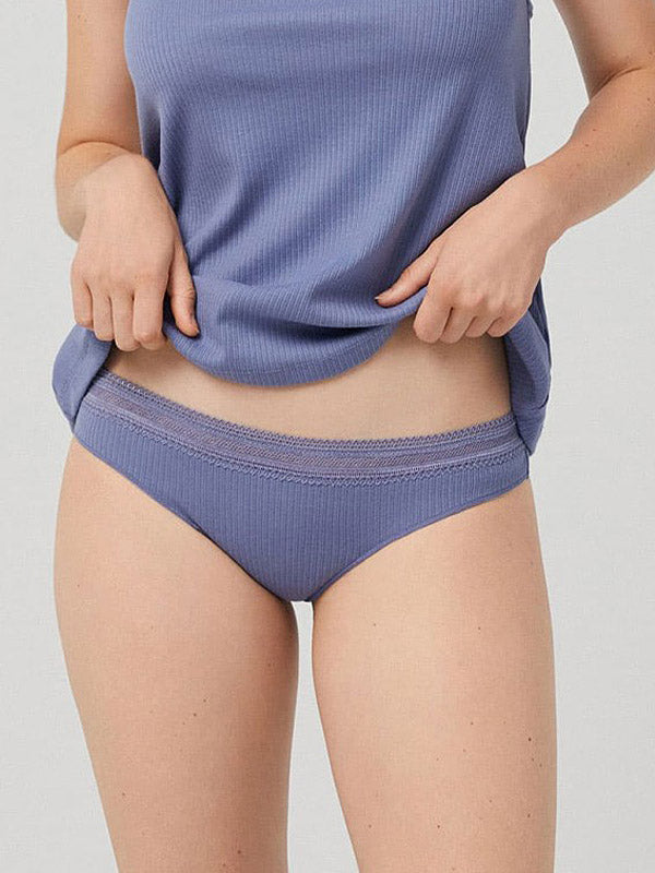 Ysabel Mora 2-Pack Cotton Tanga Briefs Barbara Violet - Blue