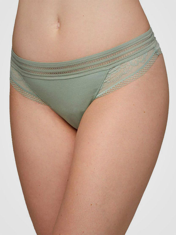 Ysabel Mora Tanga Cotton Briefs Haley Dusty Mint