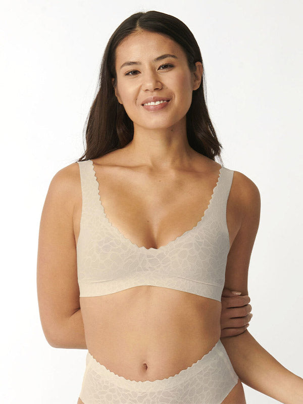 Sloggi инновационный кружевной бралетт с подкладкой "Zero Feel Lace 2.0 Cream"