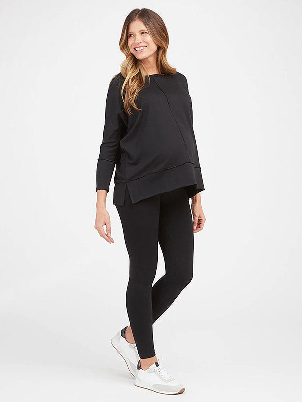 Spanx Seamless Matte Shaping Leggings Mama Look At Me Now Black