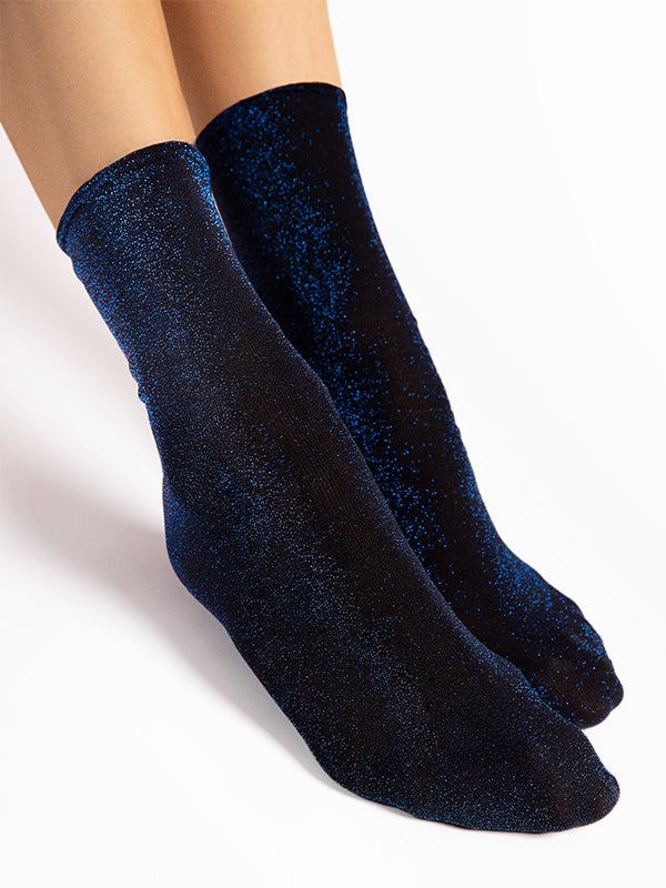 Fiore Lurex Socks Bestie 40 Den Blue Lurex
