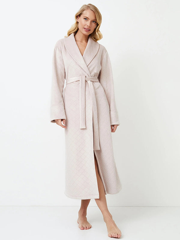 Aruelle длинный халат с узором "Elle Beige"