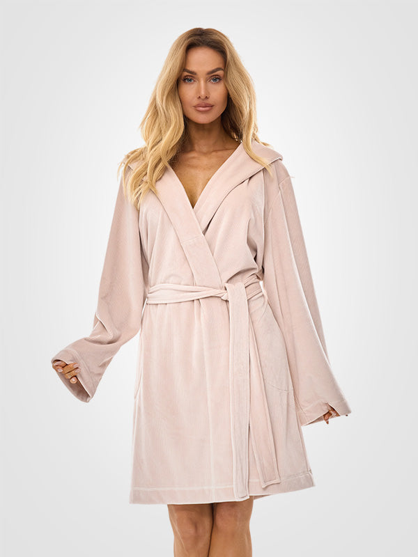 L&L узорчатый халат "Luna Angora Velour"