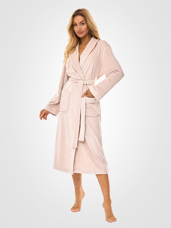 L&L длинный халат с узором "Aura Angora Velour"