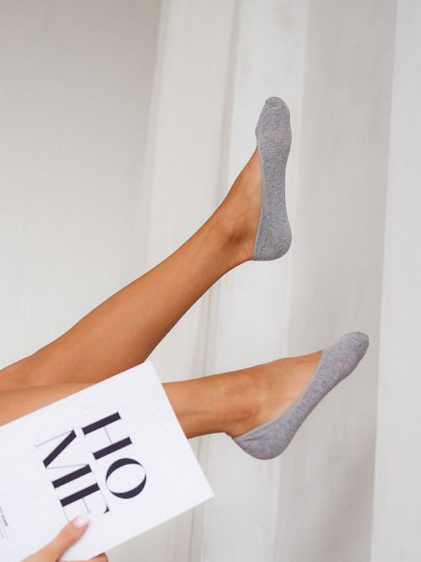 Fiore хлопчатобумажные носки "Footies Grey Melange"
