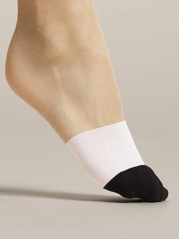 Fiore Socks Bicolore 15 Den Poudre - Black - White