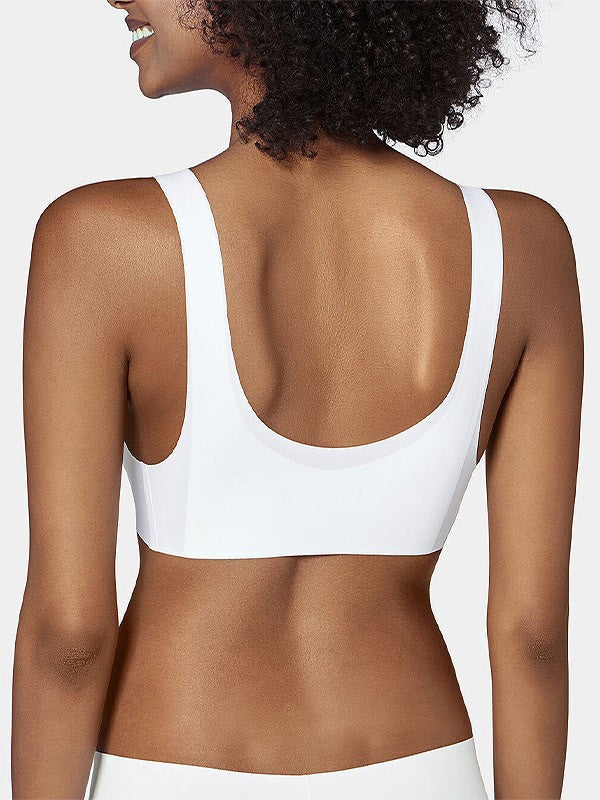 Sloggi мягкий бесшовный push up бюстгальтер без косточек "Zero Feel Bralette White"