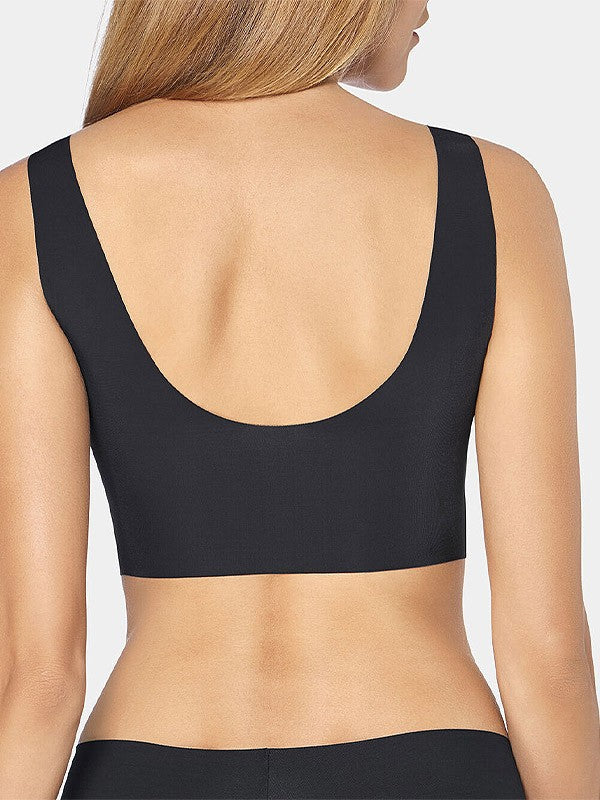 Sloggi мягкий бесшовный бюстгальтер без косточек "Zero Feel Top Black"