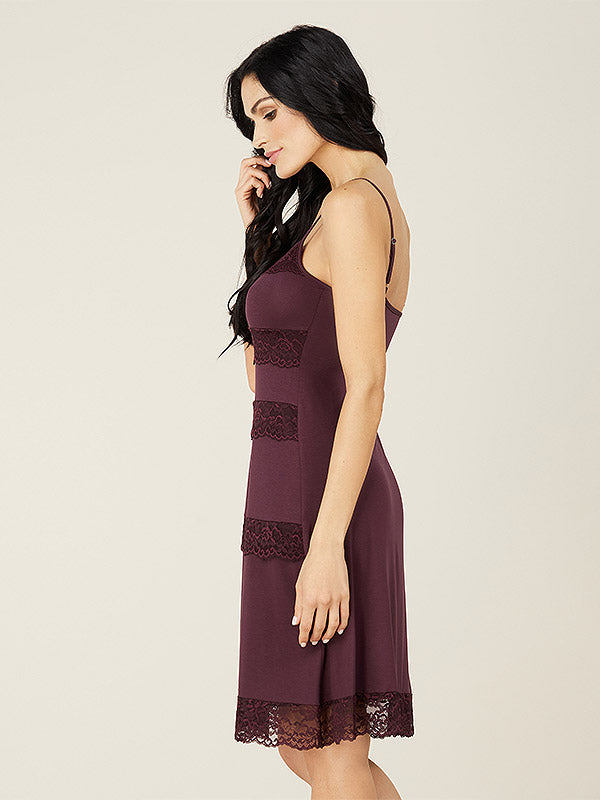 Lega Viscose Nightdress Britta Wine