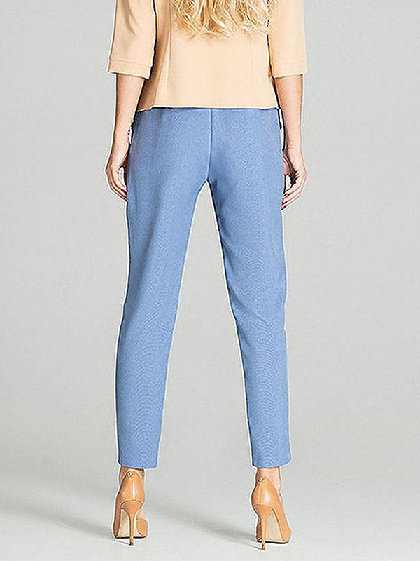 Figl High-waisted Tapered Pants Torri Blue