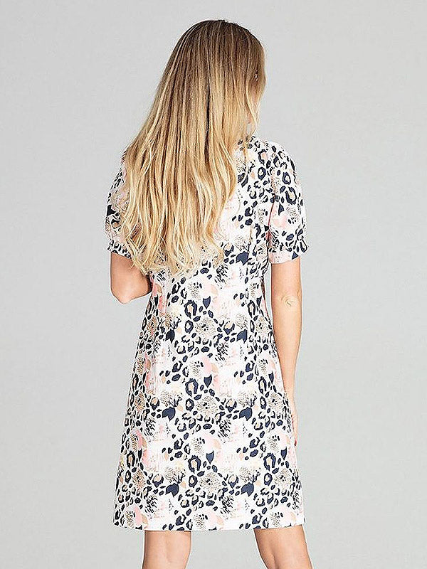 Figl Dress Randi Beige - Multicolor Leopard print