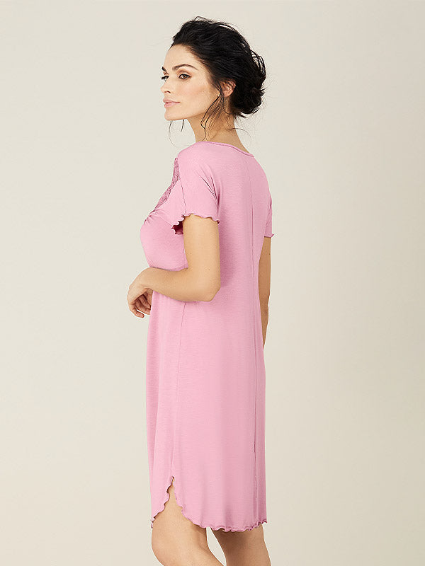 Lega Viscose Nightdress Orinta Dusty Pink