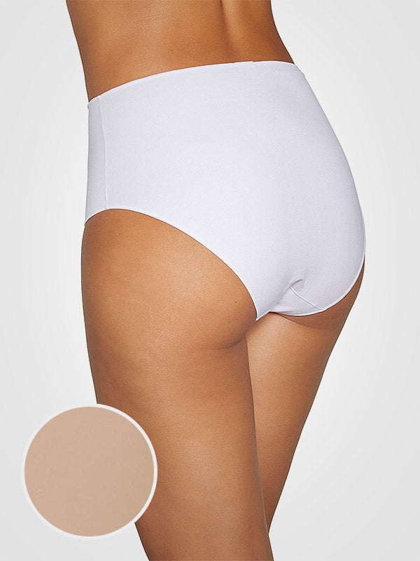 Ysabel Mora Anti-allergic Cotton High-waist Panties Tifanny Maxi Nude