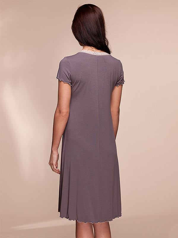 Lega Viscose Chemise Polina Cocoa