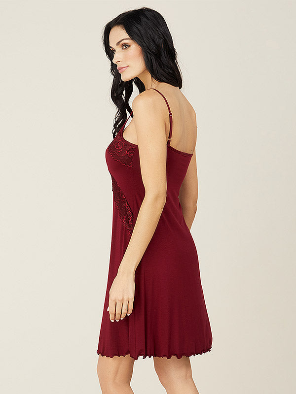Lega Viscose Chemise Dinara Bordeaux