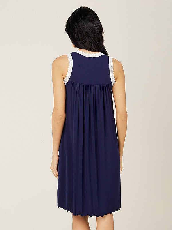 Lega Viscose Chemise Merita Dark Blue