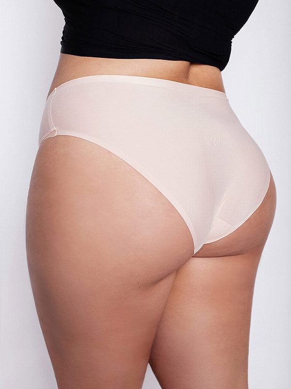 Julimex супер эластичные безшевные трусики с завышенной талией "Flexi-One Plus Size Maxi Nude"