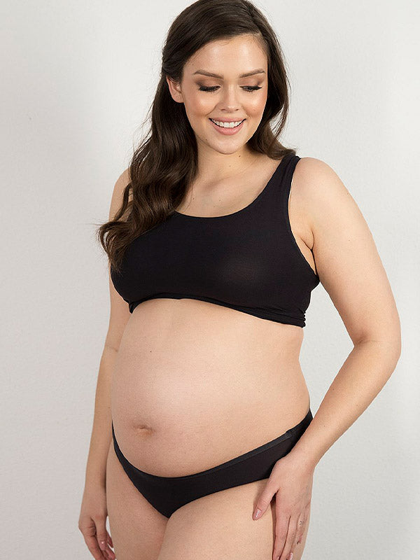 Julimex эластичные безшовные трусики для беременных "Flexi-One Mama Black"