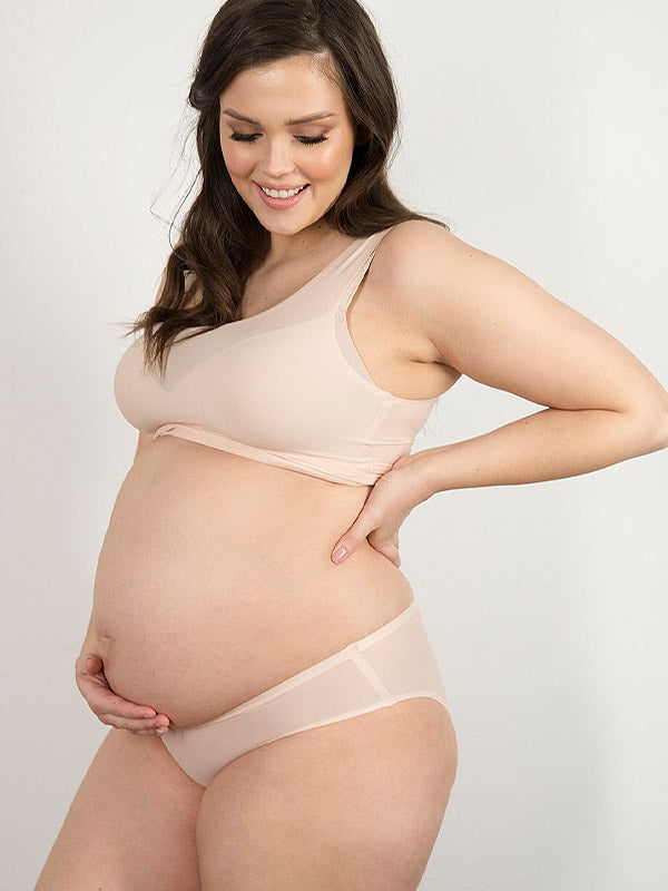 Julimex эластичные безшовные трусики для беременных "Flexi-One Mama Nude"