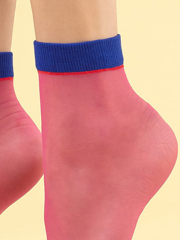 Fiore Socks Sundet Glow 8 Den Fuchsia - Red - Blue