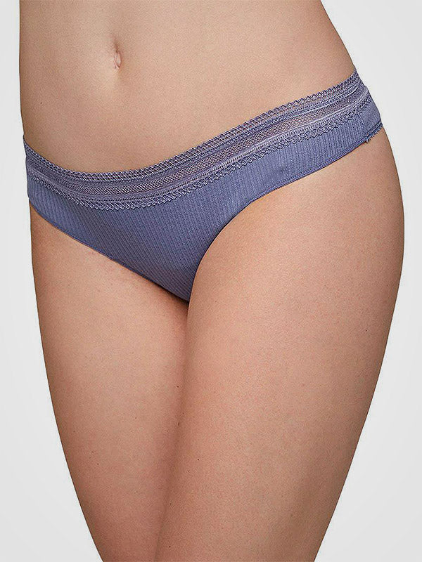 Ysabel Mora 2-Pack Cotton Tanga Briefs Barbara Violet - Blue