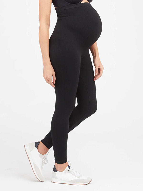 Spanx Seamless Matte Shaping Leggings Mama Look At Me Now Black