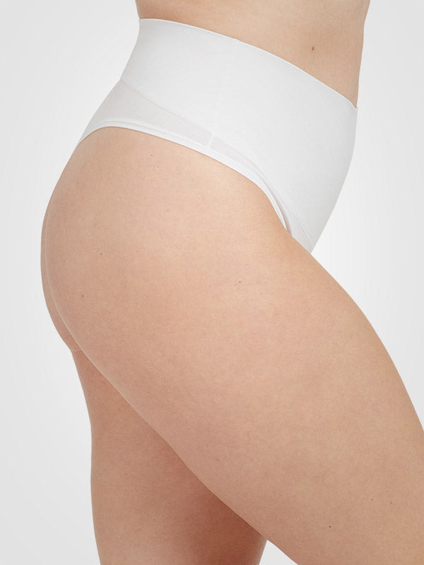 Spanx корректирующие трусики-стринги из хлопка и модала "Cotton Comfort White"