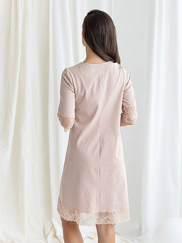 Lega хлопковая ночная сорочка "Gordana Beige"
