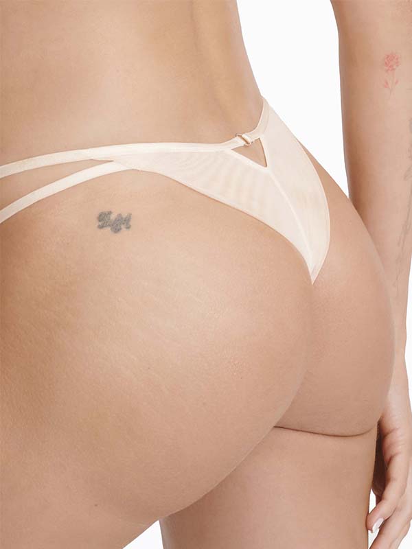Esotiq Tulle Thong Panties Inspire Ecru